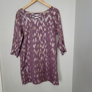 Ecote Long Sleeve Gold Shimmer Dress Medium NWT